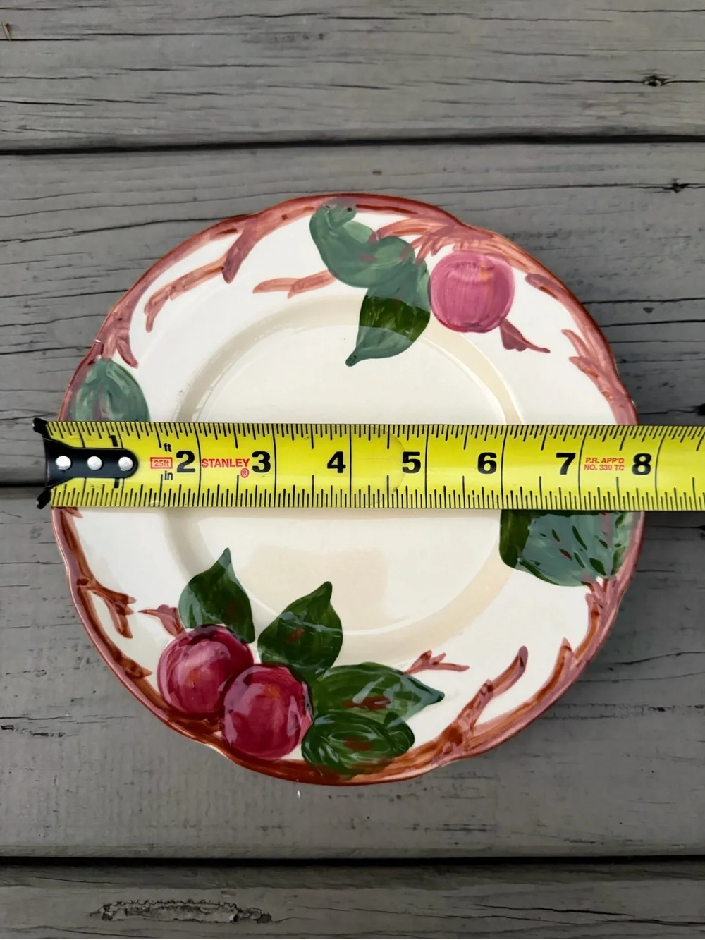 Set of 2 Franciscan Apple USA Backstamp 8” salad plates